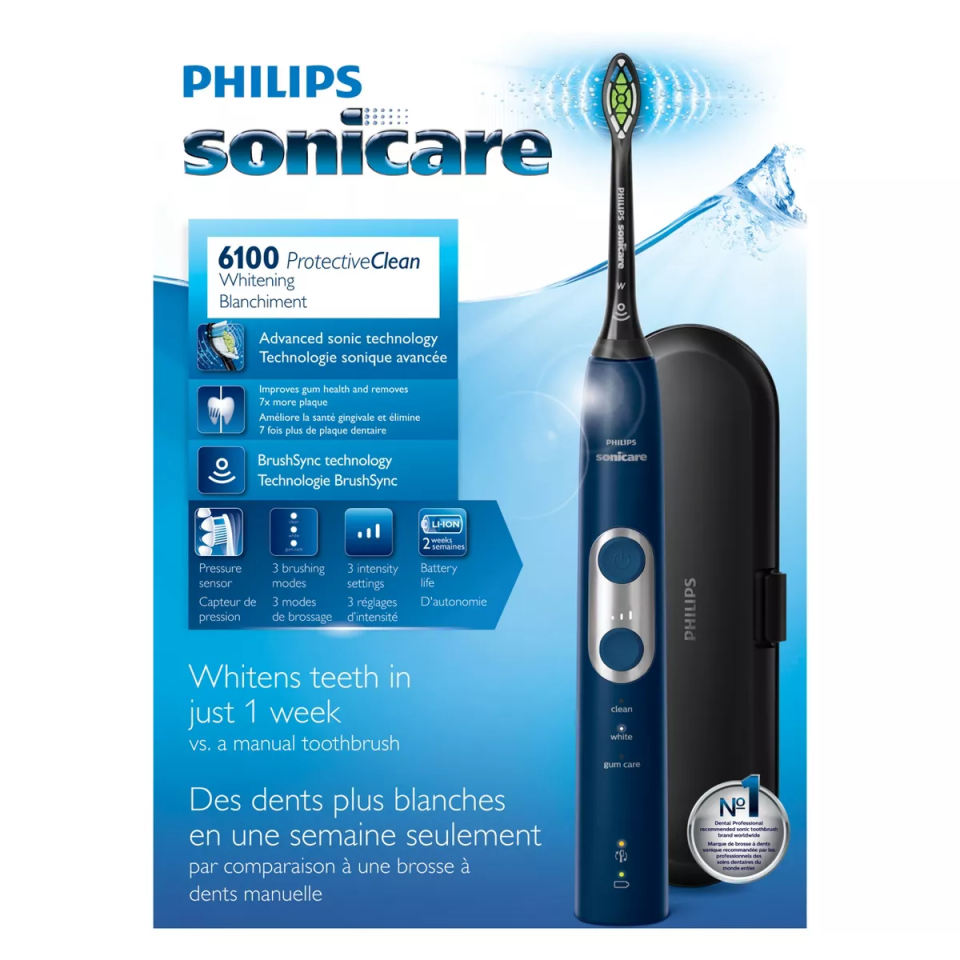  Philips Sonicare ProtectiveClean 6100 Whitening Rechargeable Electric Toothbrush