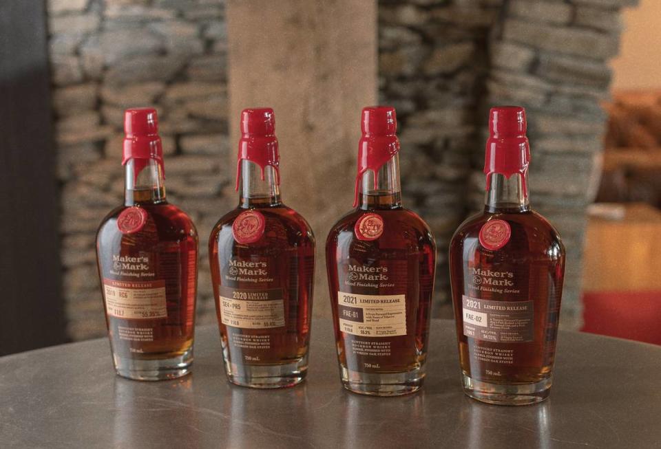 The old Maker’s 46 bottles look like these from the special wood-finishing series, which will keep the curvier bottle.