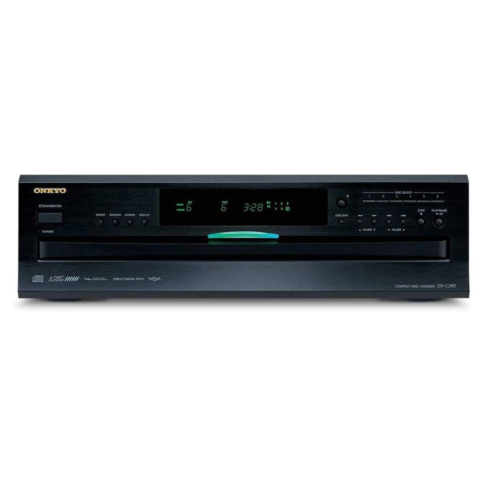 <p><a href="https://www.amazon.com/Onkyo-DXC390-Disc-CD-Changer/dp/B0000EZ1KK/?tag=syn-yahoo-20&ascsubtag=%5Bartid%7C2089.g.60466360%5Bsrc%7Cyahoo-us" rel="nofollow noopener" target="_blank" data-ylk="slk:Shop Now;elm:context_link;itc:0;sec:content-canvas" class="link ">Shop Now</a></p><p>DX-C390</p><p>$284.51</p>