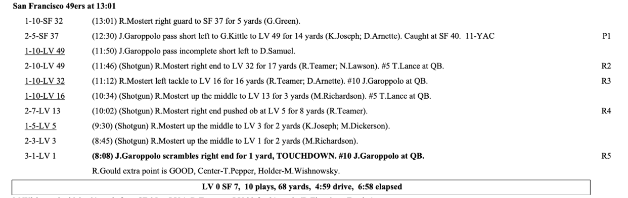 Check out how Kyle Shanahan used the 49ers' quarterbacks on the opening drive of the 49ers' final preseason game. (NFL GSIS)