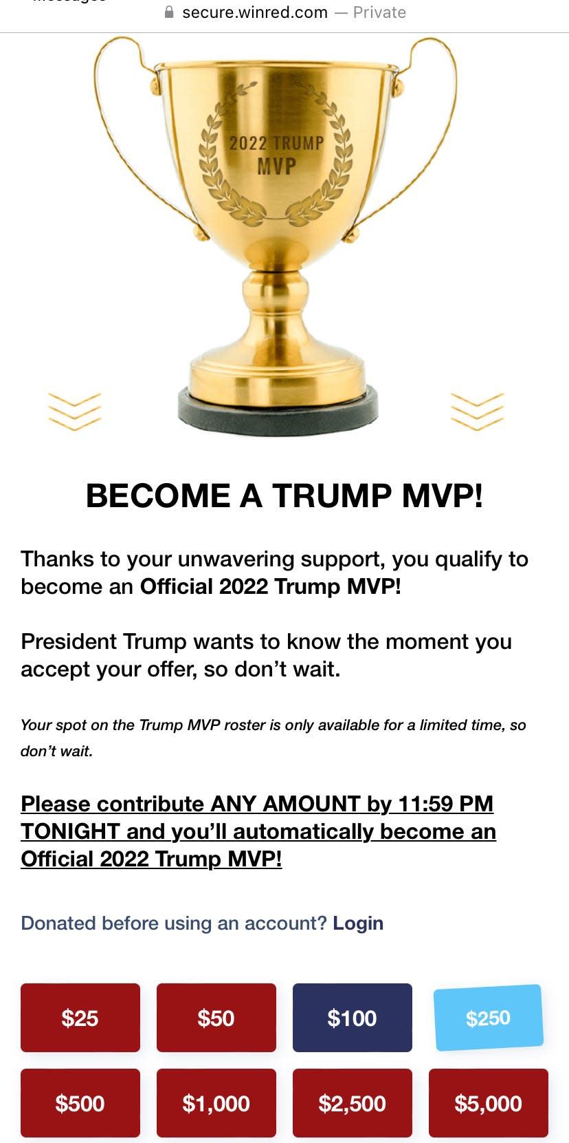 Official 2022 Trump MVP