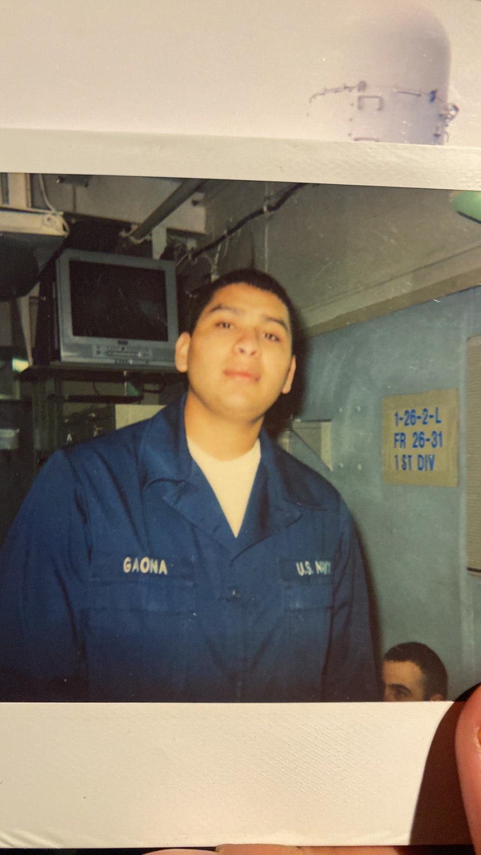 Ruben Gaona when he served in the United States Navy.