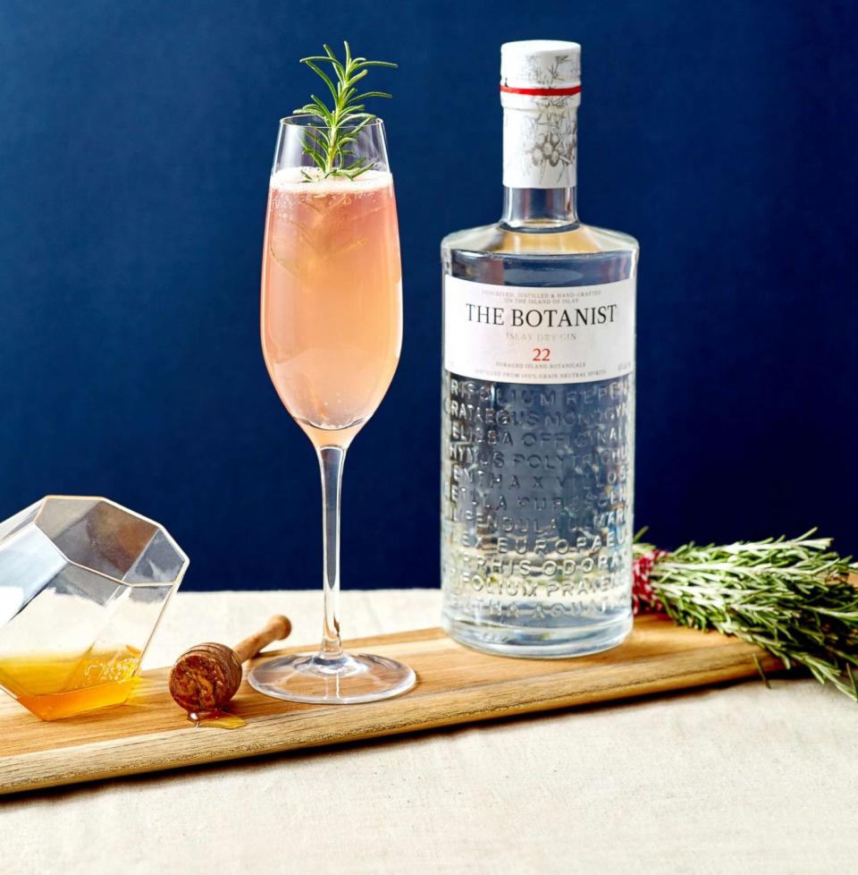 PHOTO: The Rose Fizz is a perfectly pink gin-based cocktail for Valentine's Day. (The Botanist Gin)