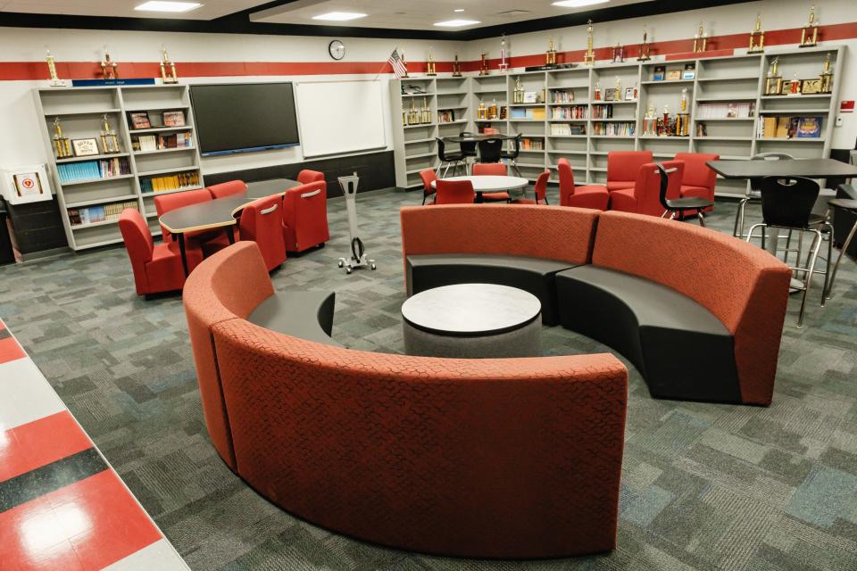 An extended learning area is one of many unique features of the new Tusky Valley Middle-High School.