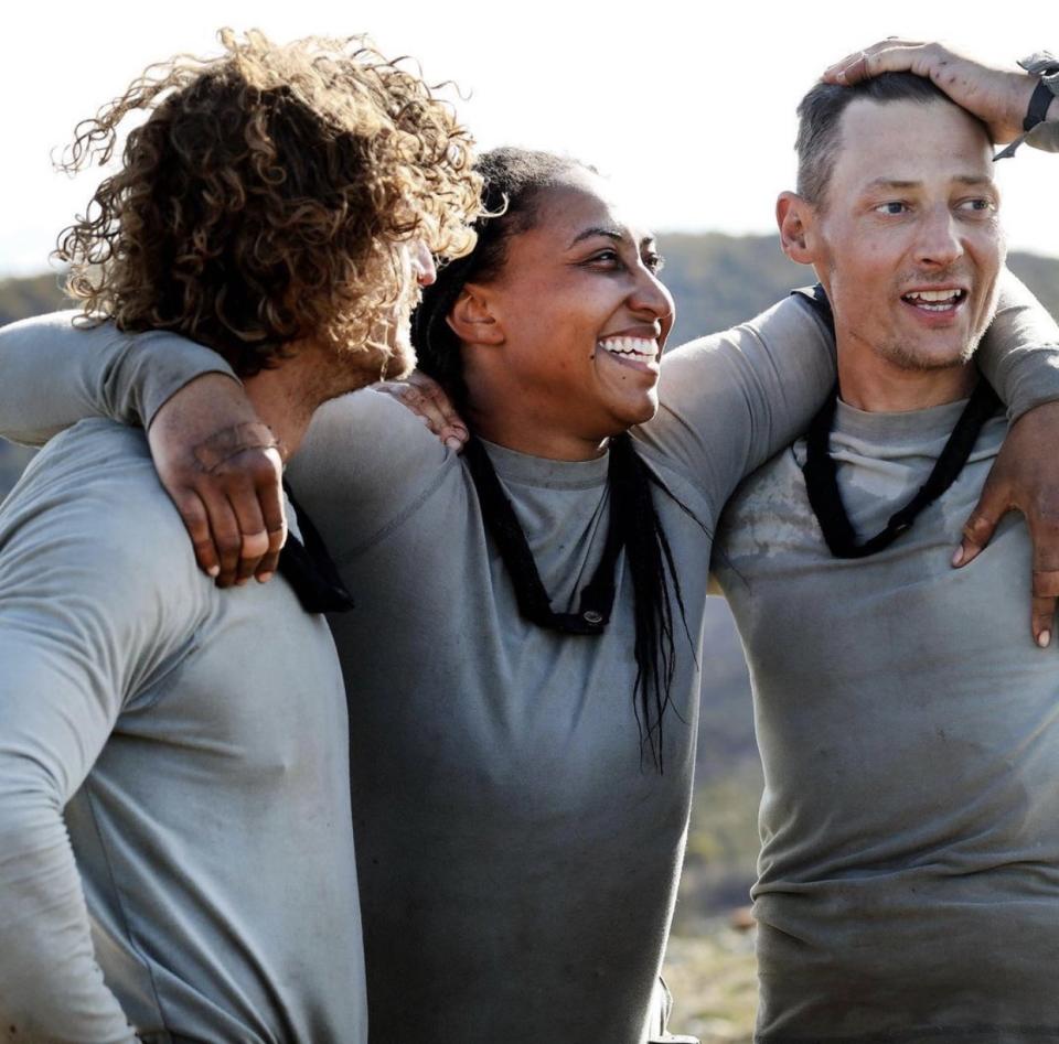 SAS winners Merrick Watts, Nick Cummins, and Sabrina Frederick