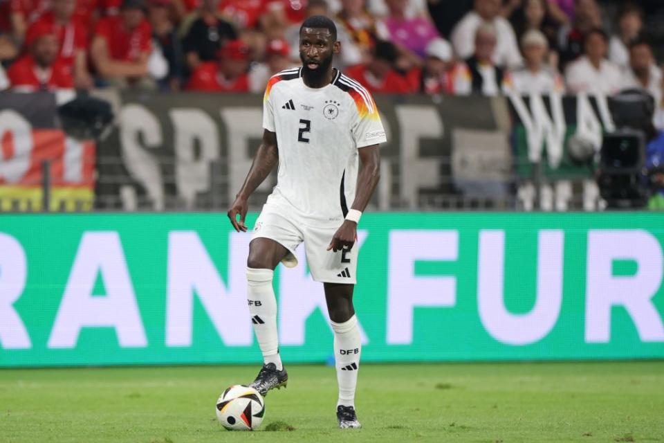 Rudiger suffered an injury during Germany vs Switzerland. (Photo by Alex Grimm/Getty Images)