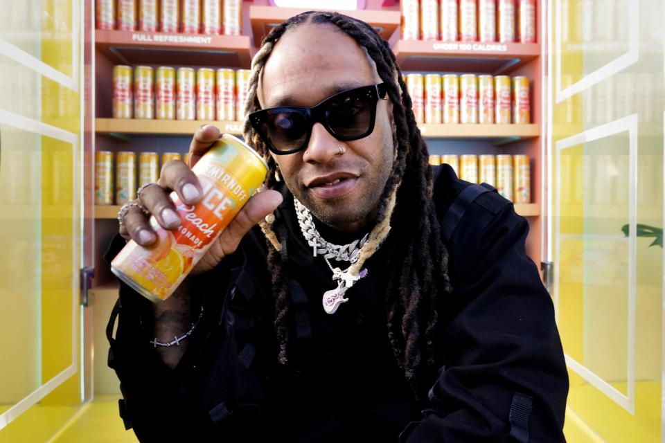 <p>Ty Dolla $ign unwinds in the Smirnoff Lemonades Lounge at AREA15 in Las Vegas on May 13.</p>