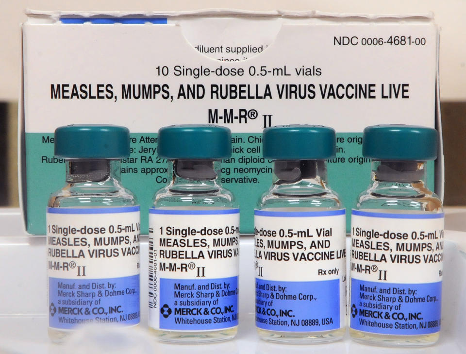 Vials of measles vaccine are seen at the Orange County Health Department on May 6, 2019 in Orlando, Florida. According to the Centers for Disease Control and Prevention, the number of measles cases in the United States as of May 6, 2019 has climbed to 764 in 23 states, with 60 new cases reported in the past week, breaking recent records.  (Photo by Paul Hennessy/NurPhoto via Getty Images)