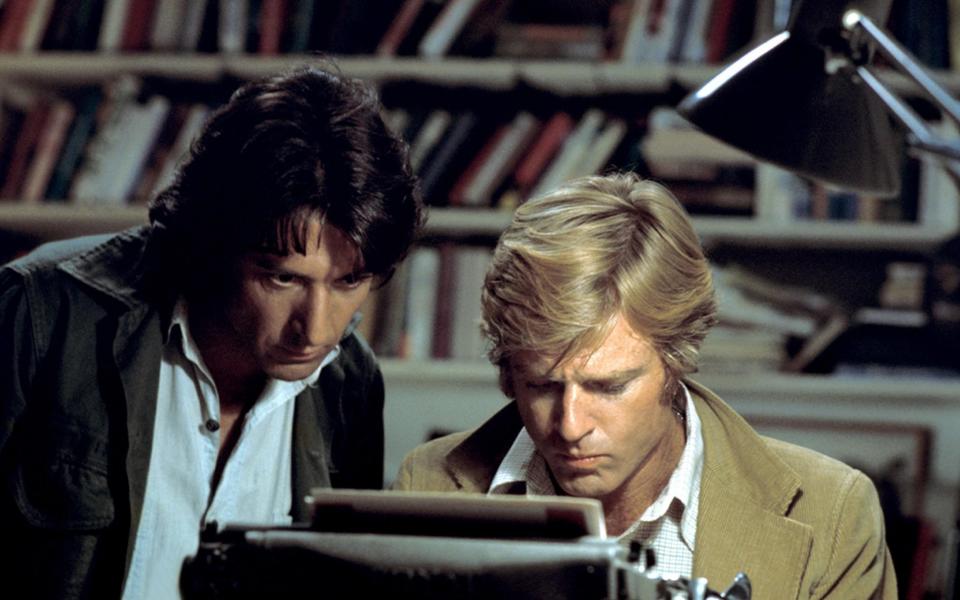 Robert Redford and Dustin Hoffman in All the President's Men (1976)