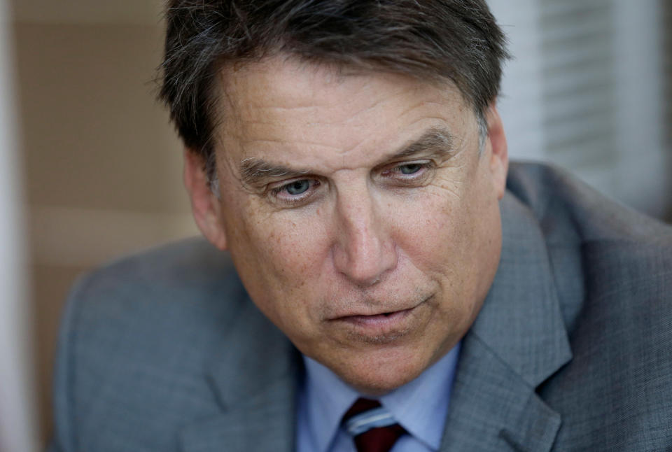 North Carolina Gov. Pat McCrory at the Governor's mansion in Raleigh, N.C., on April 12, 2016.