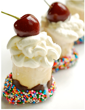 Banana Split Bites