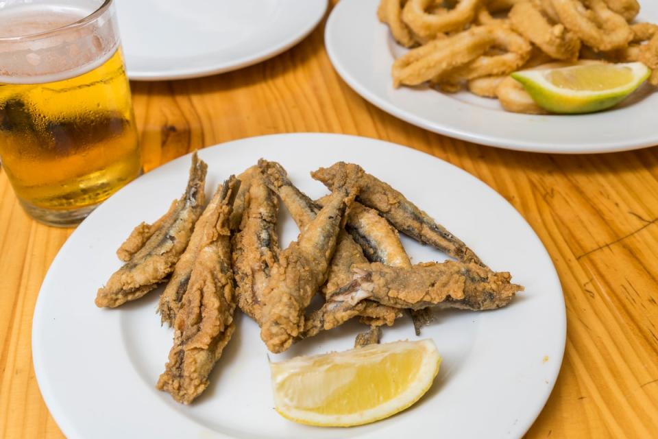 Boquerones, or deep-fried anchovies, served in Granada (Getty Images/iStockphoto)