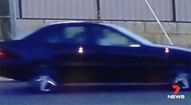 The black Mercedes police allege tailed Mitchell. Picture: WA Police