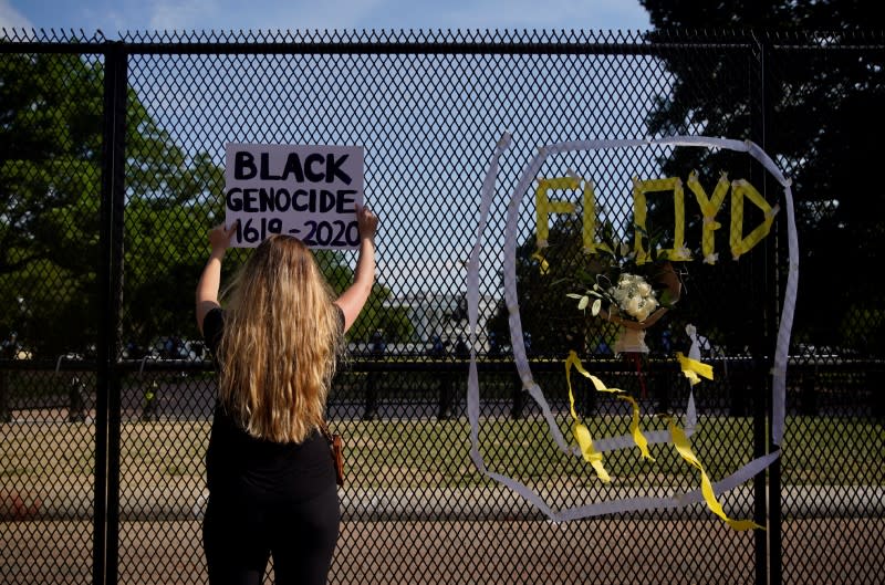 Protest against the death in Minneapolis police custody of George Floyd, in Washington