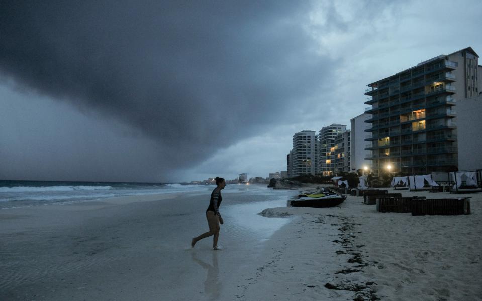 Tropical Storm Zeta approaches Cancun, Mexico, Monday, 26 October, 2020 (AP)