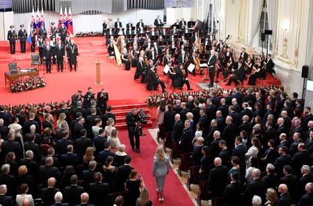 Slovakia's President Zuzana Caputova takes office in Bratislava