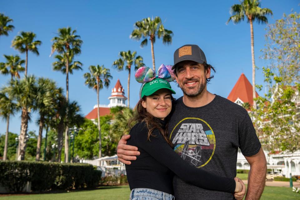 Shailene Woodley and Aaron Rodgers enjoyed a stay at Disney's Grand Floridian Resort during a vacation in April to Walt Disney World Resort in Lake Buena Vista, Fla.