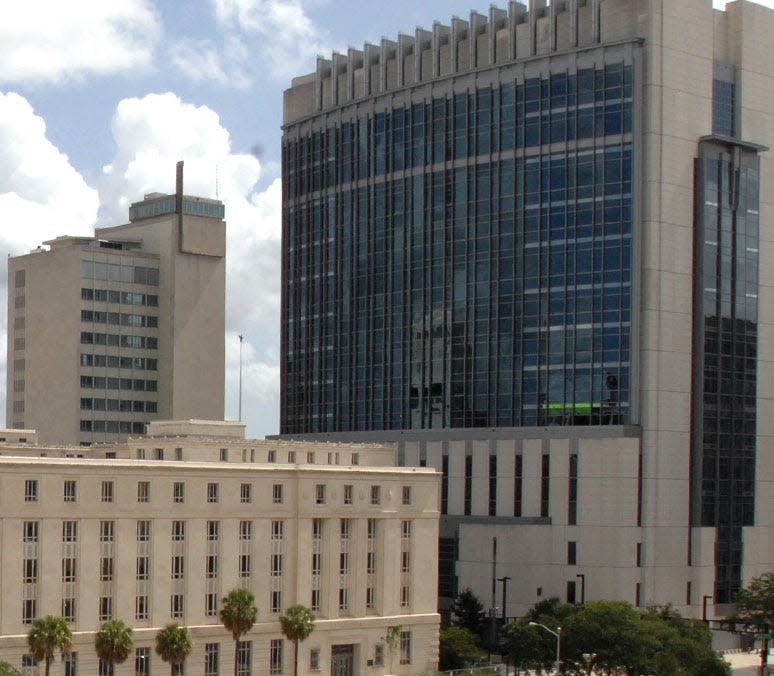 Jacksonville's federal courthouse (right).