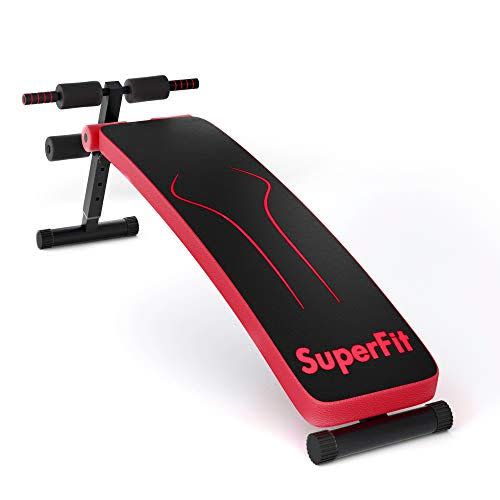 5) Goplus SuperFit Adjustable, Curved Sit-Up Bench