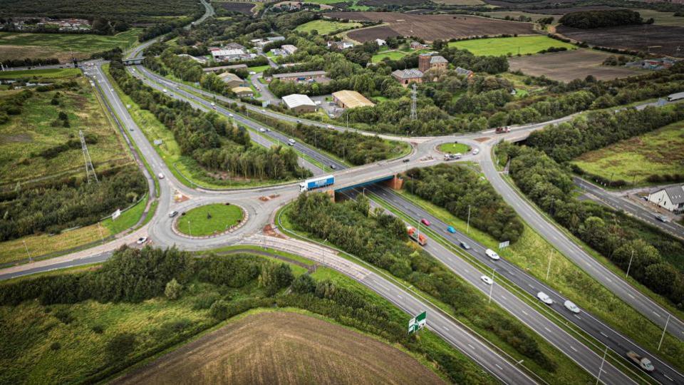 The Northern Echo: The A19/A182 junction at Jade Business Park.