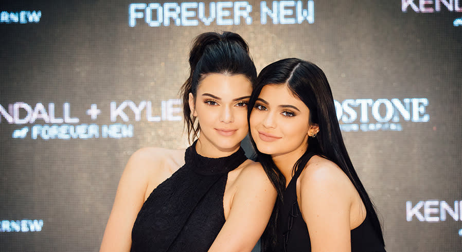 Kendall and Kylie Jenner at the Melbourne launch of their Forever New collection