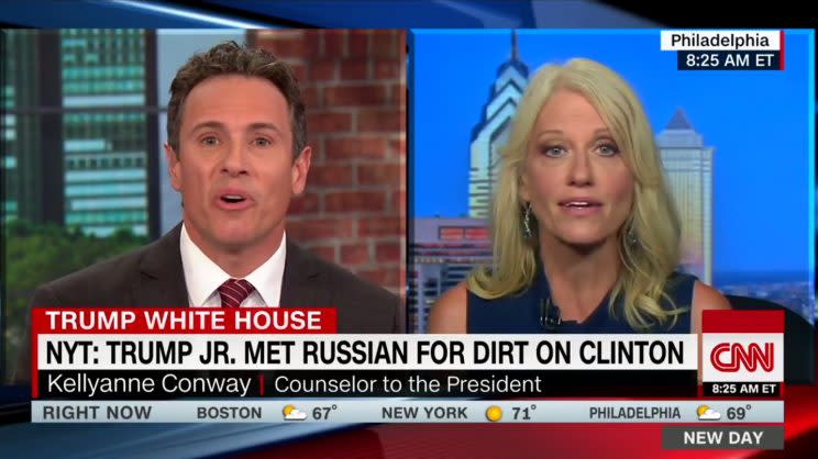 Chris Cuomo and Kellyanne Conway on CNN Monday