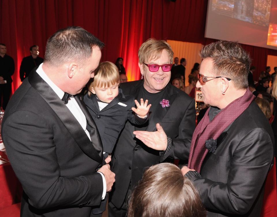 2013: Elton John's son meets Bono