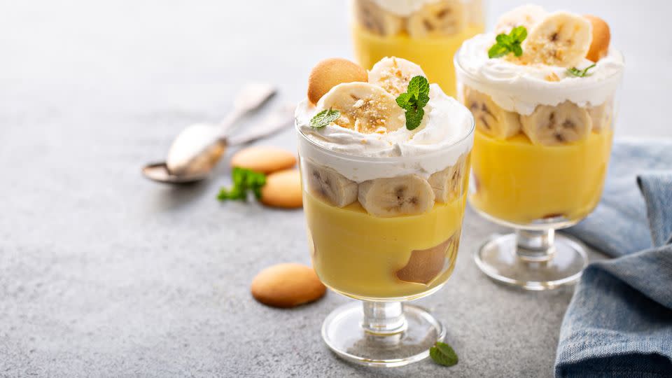 Banana pudding. - VeselovaElena/iStockphoto/Getty Images