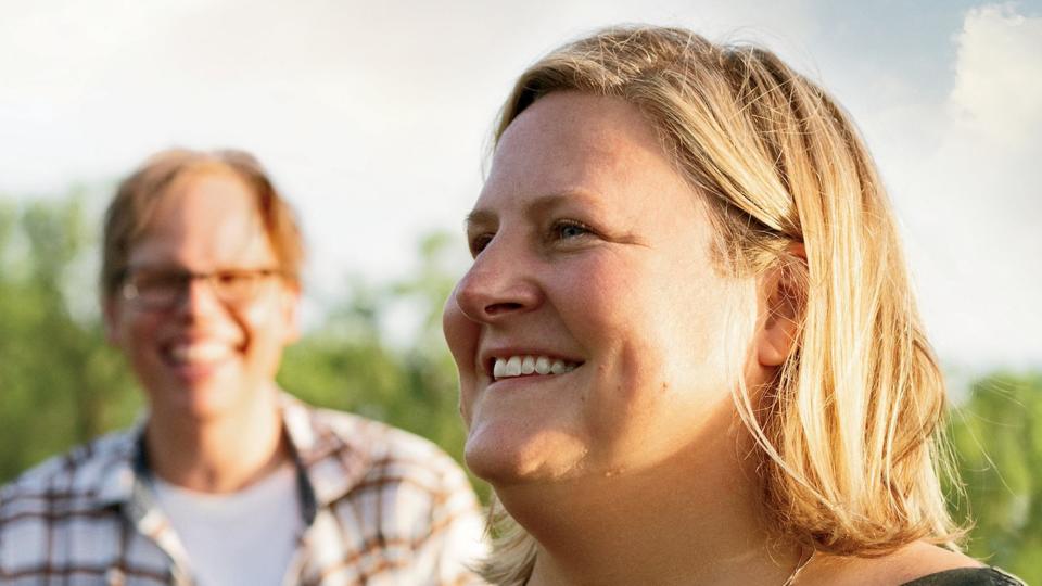 Somebody Somewhere season 2 poster with Jeff Hiller and Bridget Everett