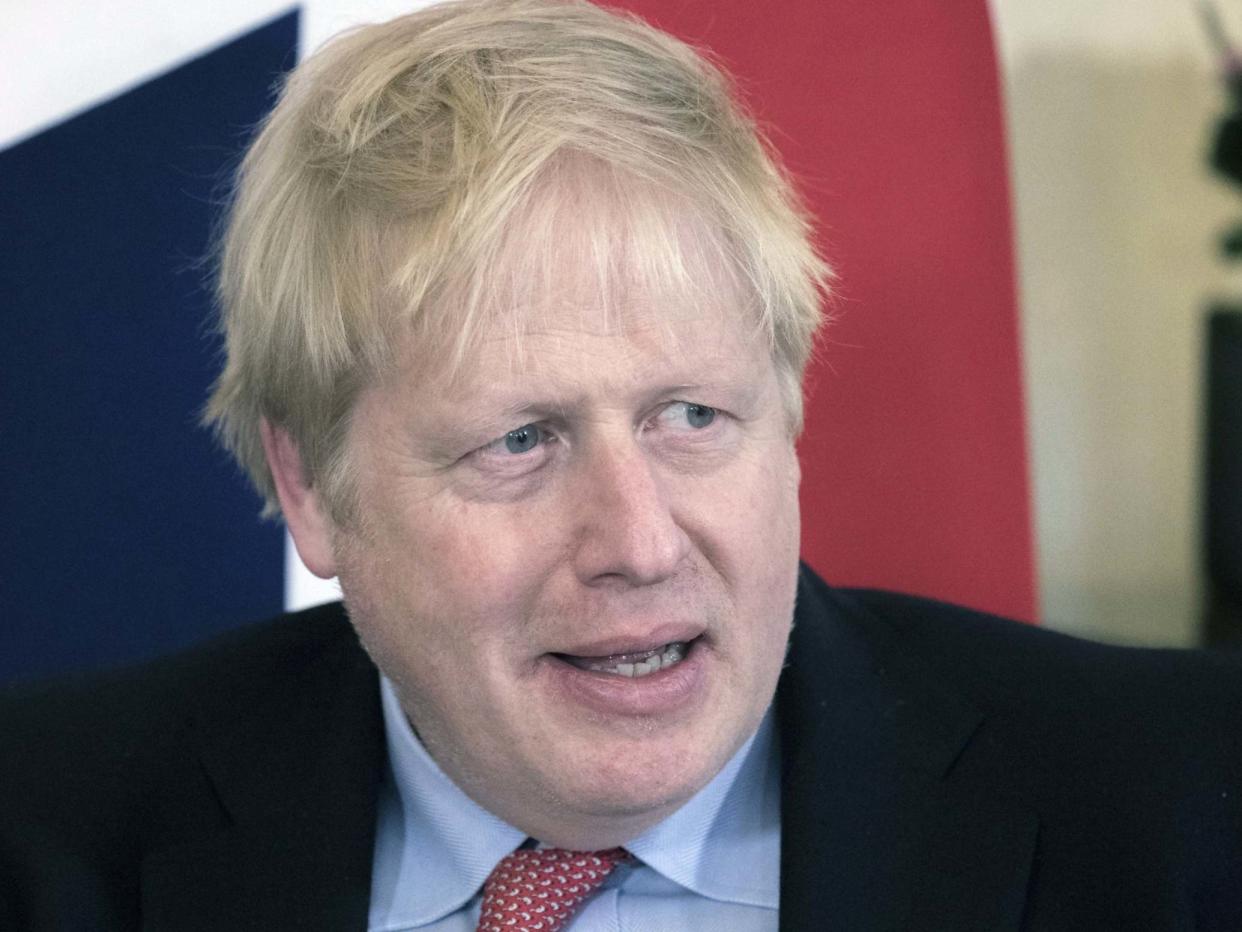 British premier Boris Johnson speaks with Croatia's prime minister during their bilateral meeting at Downing Street: EPA