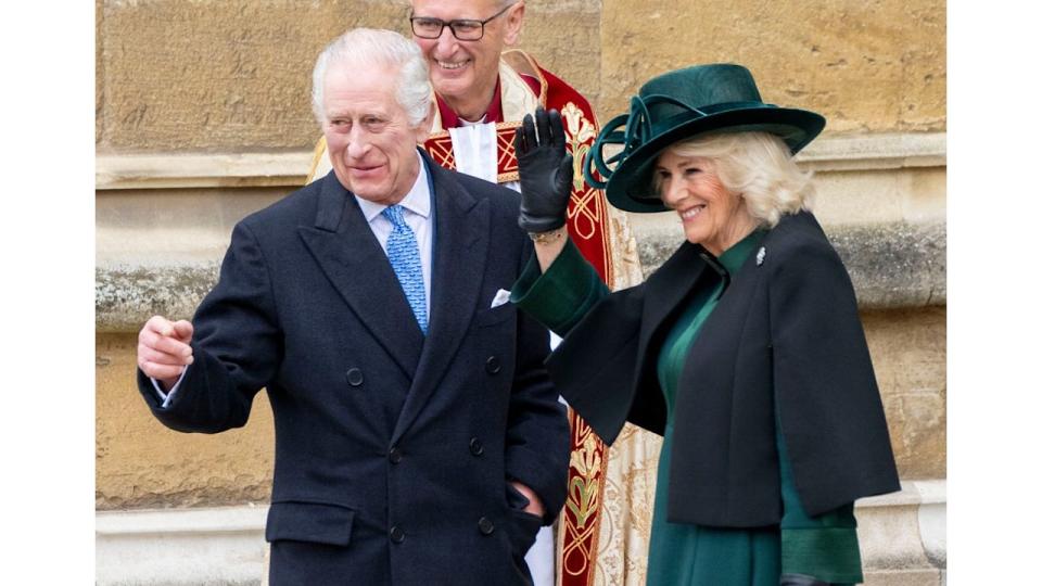 King Charles and Queen Camilla attend the Easter Mattins Service at St George's Chapel, Windsor Castle 