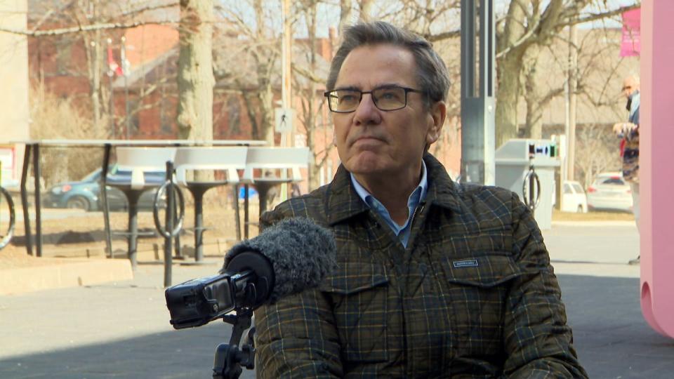 Gerry Post,  a community advocate for people with disabilities, speaks with CBC on March 31, 2021.  