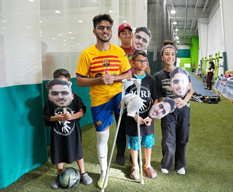 Abdullah Mukhaimer, 16, had many fans spectating as he played with Adaptive Sports Connection's amputee soccer team at the TOCA Soccer center in Lewis Center on July 10.