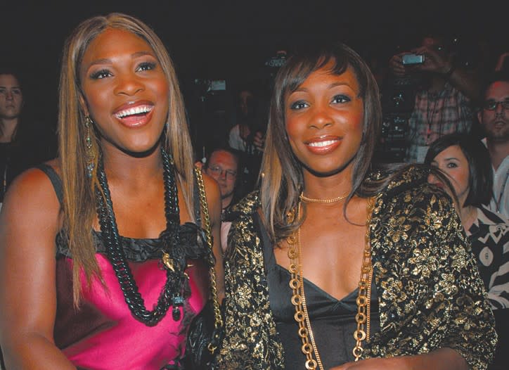 Tennis champions and sisters Serena and Venus Williams at the Marc Jacobs’ spring 2006 show. - Credit: Steve Eichner