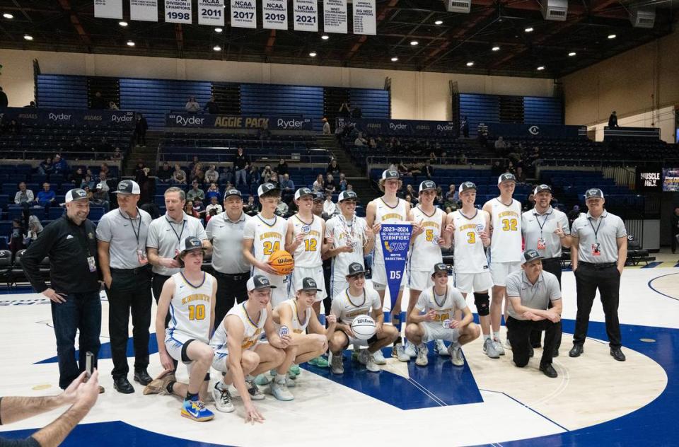 Ripon Christian won the Sac-Joaquin Section Division V title with a 67-47 over Futures at UC Davis in Davis, Calif., Friday, Feb. 23, 2024. Andy Alfaro/aalfaro@modbee.com