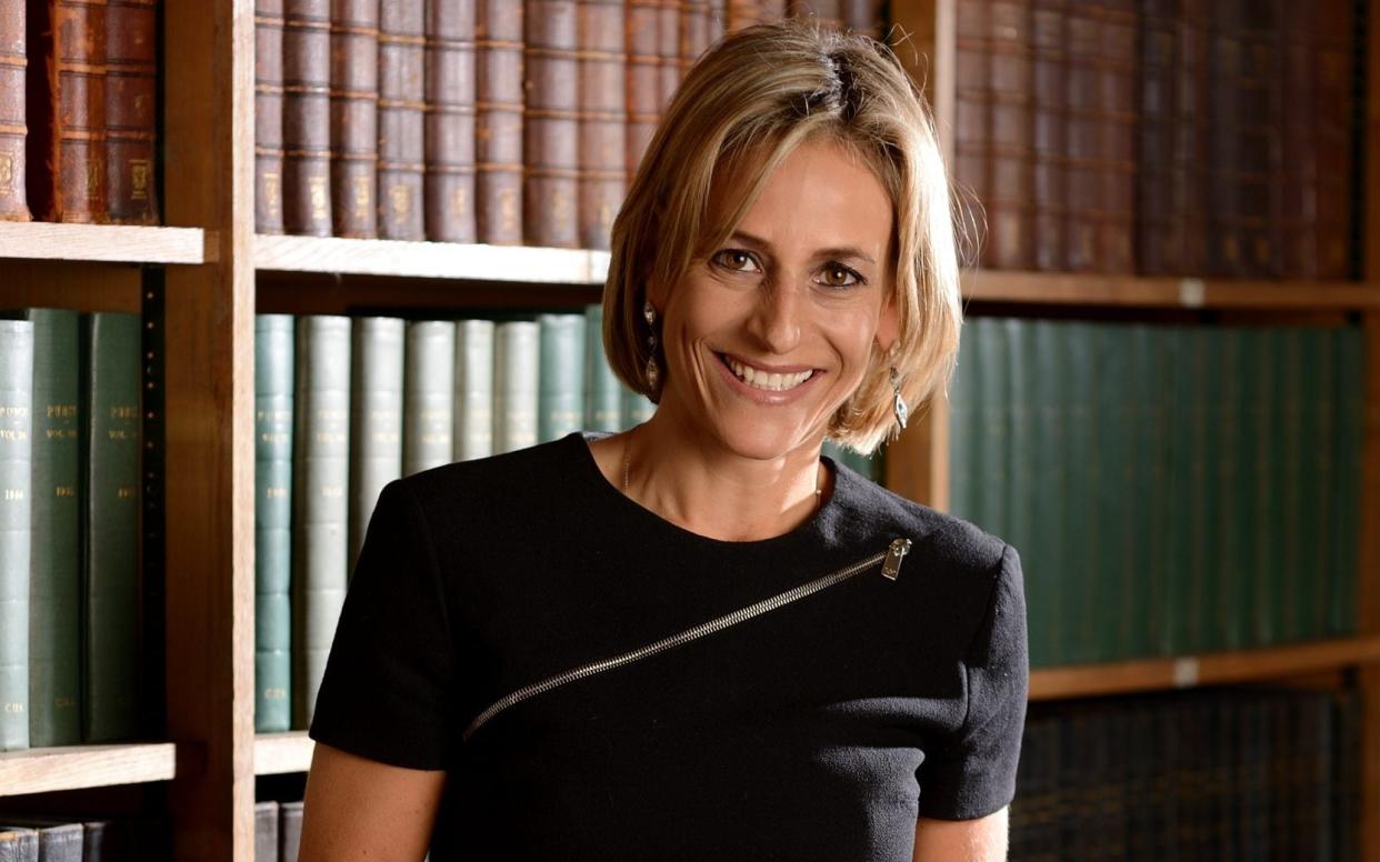 Emily Maitlis addresses students at the Cambridge Union Society  - Chris Williamson/Getty Images