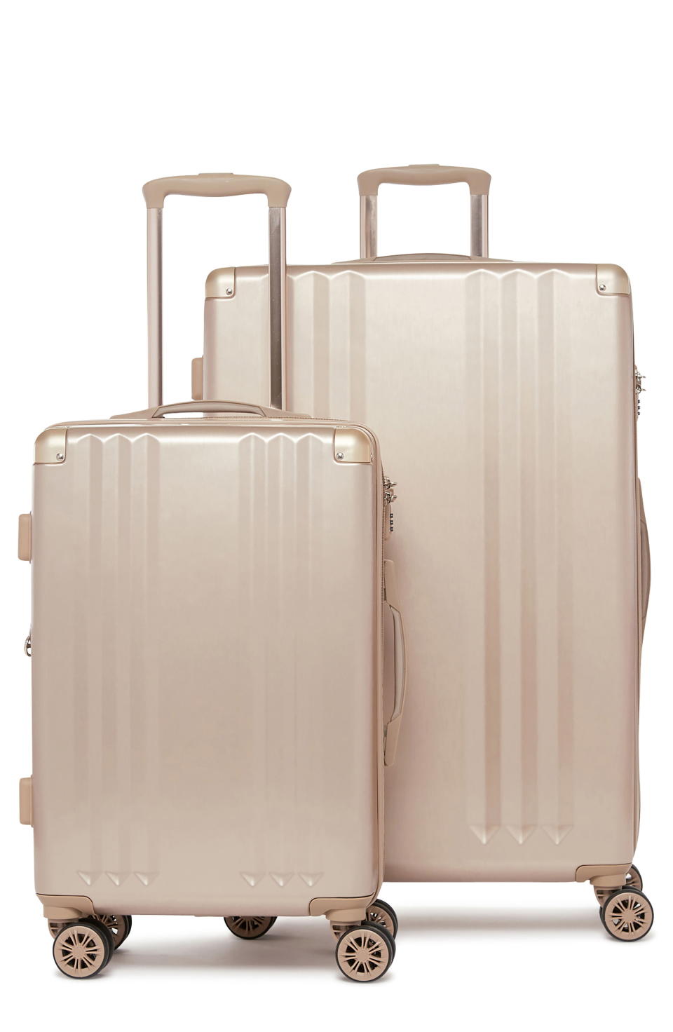 3) Ambeur 2-Piece Spinner Luggage Set