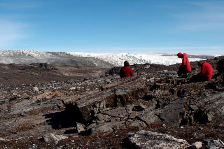 Australian scientists examine rocks in Greenland, where 3.7 billion year old stromatolite fossils have been found