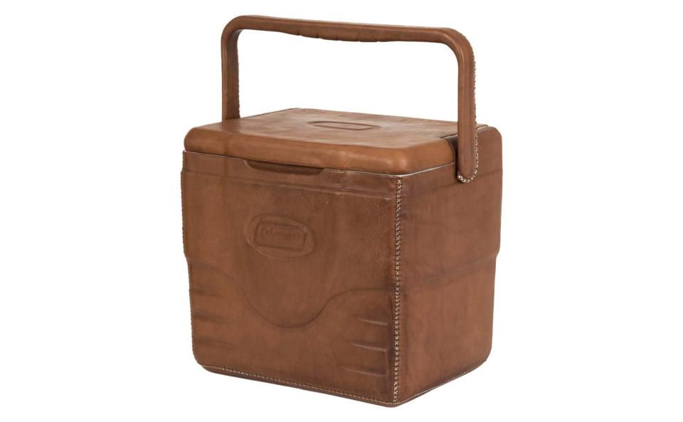 6) Brown Leather Cooler