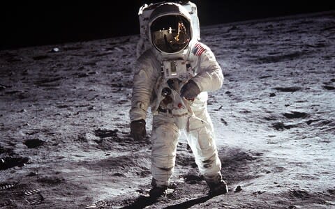 Buzz Aldrin is the subject of all but one of the images of astronauts taken on the Moon during the Apollo 11 mission - Credit: Nasa