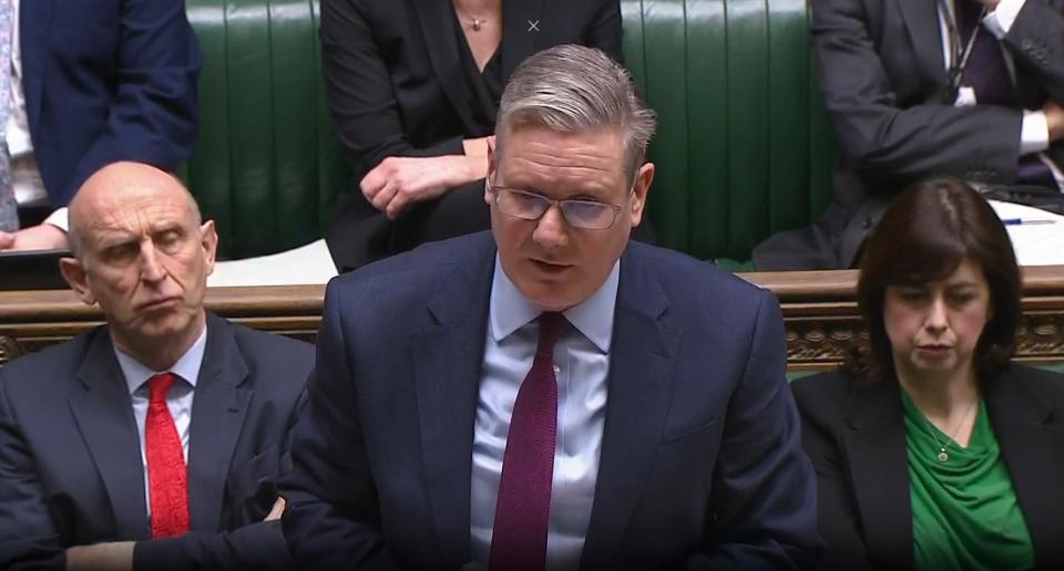 Labour leader Sir Keir Starmer responds following Prime Minister Rishi Sunak statement to MPs in the House of Commons, London (PA)