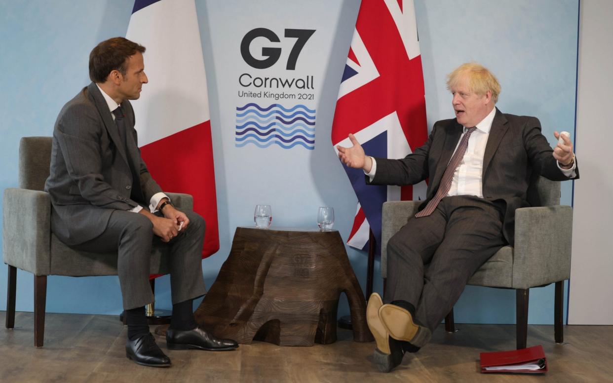 Boris Johnson and Emmanuel Macron - Andrew Parsons / No10 Downing Street 