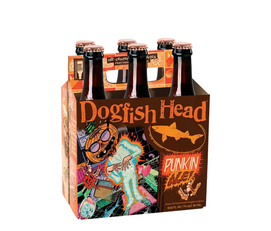 <p>Courtesy Image</p><ul><li><strong>Style</strong>: Pumpkin ale</li><li><strong>ABV</strong>: 7%</li><li><p><strong>Brewery</strong>: Dogfish Head Craft Brewed Ales, Milton, DE</p></li></ul><p>Since 1995, Delaware’s <a href="https://www.dogfish.com/brewery/beer/punkin-ale" rel="nofollow noopener" target="_blank" data-ylk="slk:Dogfish Head;elm:context_link;itc:0;sec:content-canvas" class="link ">Dogfish Head</a> has brewed this culinary inspired brown ale that’s packed with pumpkin flesh, brown sugar, cinnamon, and nutmeg. Punkin is both more warming and balanced than most pumpkin beers. “It’s the perfect accompaniment for a hearty dinner or a sunset hike,” Dogfish Head founder Sam Calagione has said.</p>
