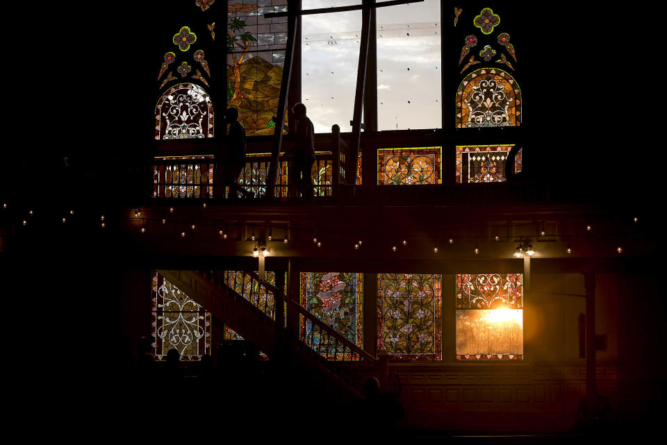 The stained glass windows of Clayborn Temple in Memphis.