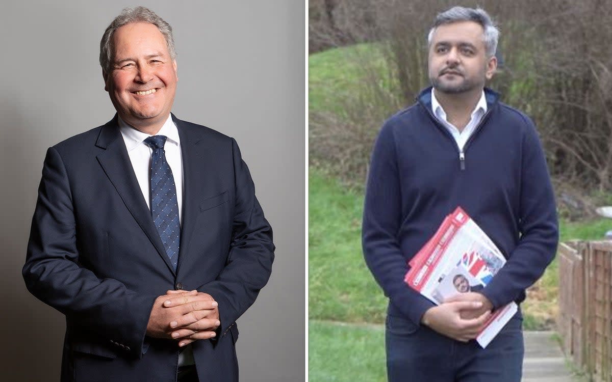 Tory Bob Blackman who is being challenged by Labour’s Primesh Patel to be the next MP for Harrow East (ES Composite)