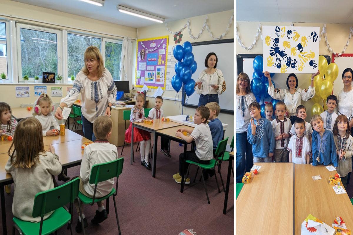 Ukrainian children at Chafyn Grove <i>(Image: Chafyn Grove)</i>