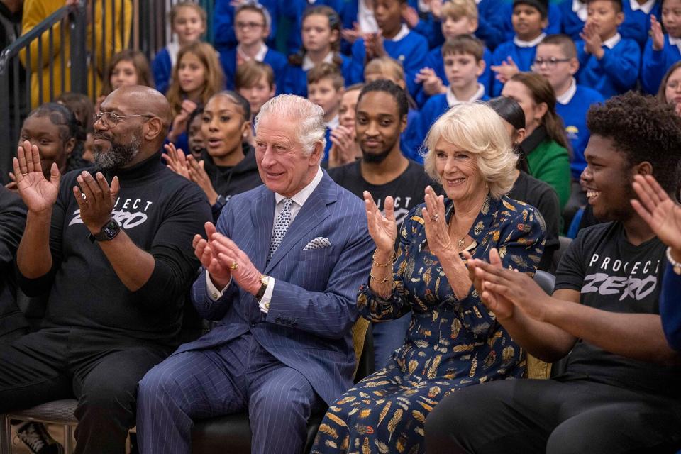 King Charles III and Camilla, Queen Consort visit Project Zero on October 18, 2022 in Walthamstow, London.
