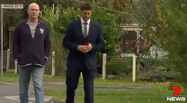 Bung's step-father Fred Pattison retraces her steps. Source: 7 News