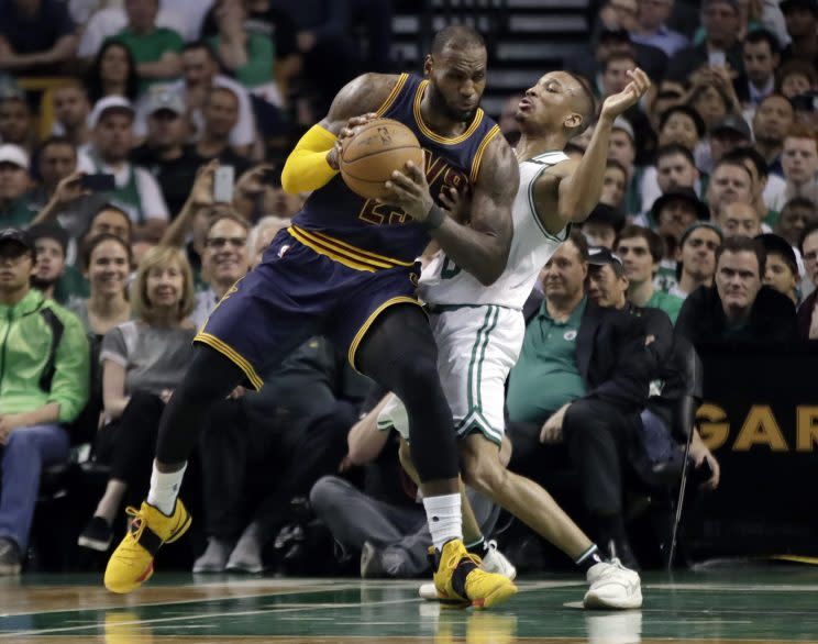 LeBron James and the Cavaliers handed the Celtics their worst-ever home playoff loss. (AP)
