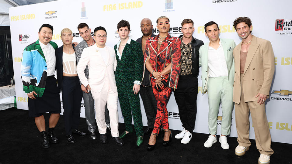 From left: Andrew Ahn, Joel Kim Booster, Matt Rogers, Bowen Yang, James Scully, Torian Miller, Tomás Matos, Zane Phillips, Conrad Ricamora and Nick Adams - Credit: Arturo Holmes/WireImage